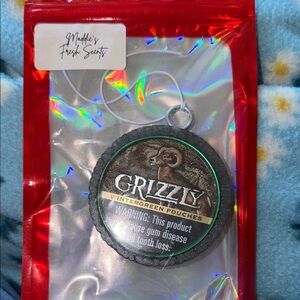 Tobacco can lid car freshener